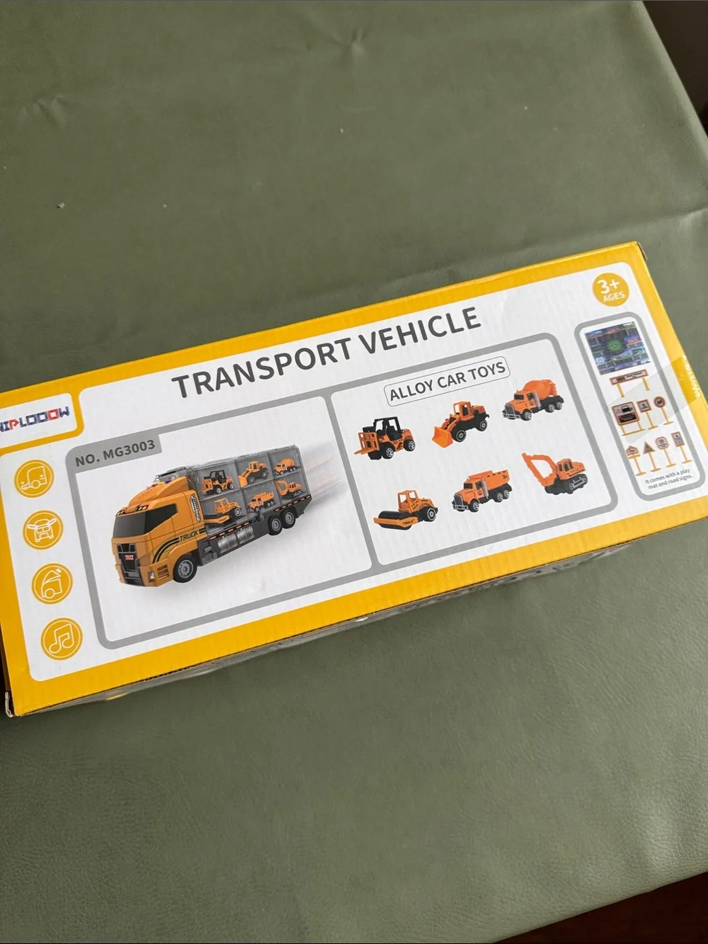 Kids Transport Vehicle Toy Set - Orange